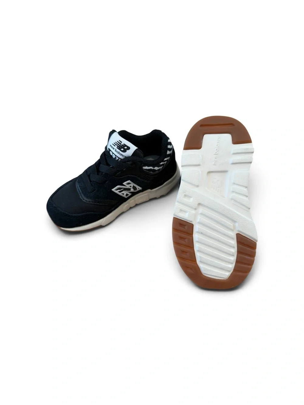 New Balance Kids' Black Zebra Accent Running Shoes